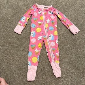 Little Sleepies Zippy 0-3 in Cookies & Milk Pink